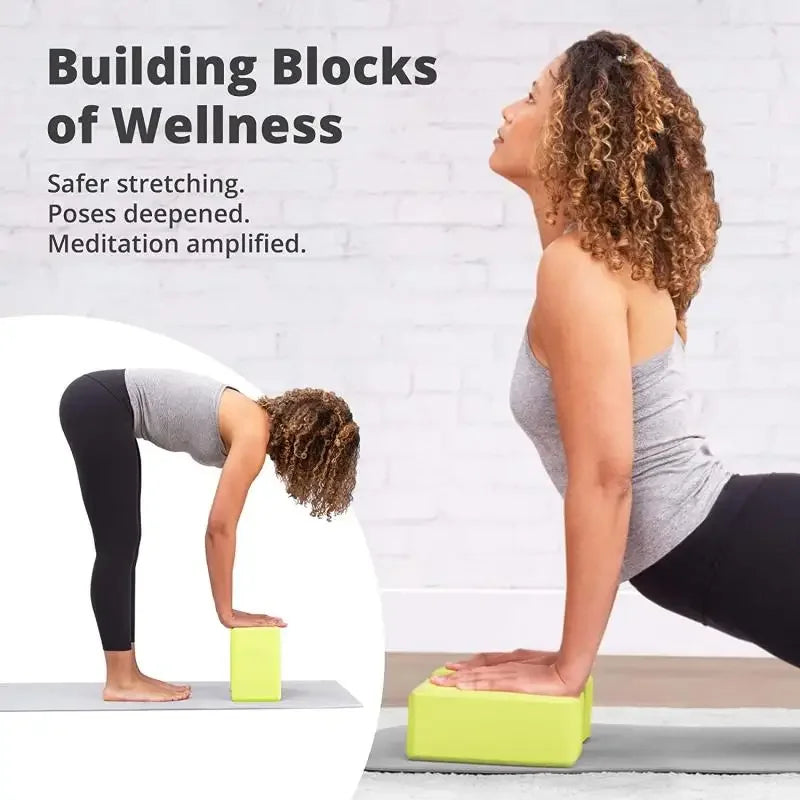2/1PCS EVA Gym Blocks Foam Brick Training Exercise Fitness Equipment Dance Yoga Auxiliary Tool Stretching Body Shaping
