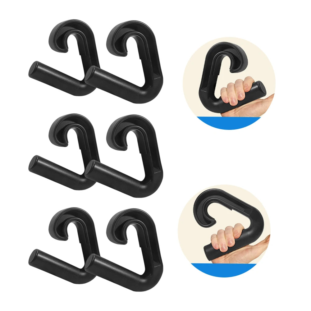 Neutral Grip Handle Hook Fitness Handle Multi-Function Exercise Suspension Grip Resistance Band Handle for Barbell Pull-up Bars