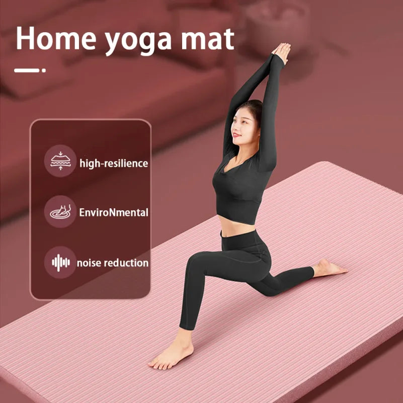 8mm NBR yoga mat anti slip thickened style for beginners, home yoga mat for sports, dance, fitness floor mat equipment