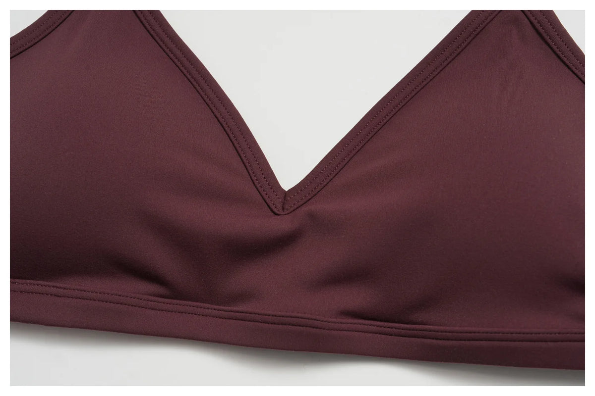 Sporty Woman Top New Brushed Yoga Wear For Women Halter Neck Bra Shockproof Quick-dry Summer Women Underwear Gym Clothes Woman