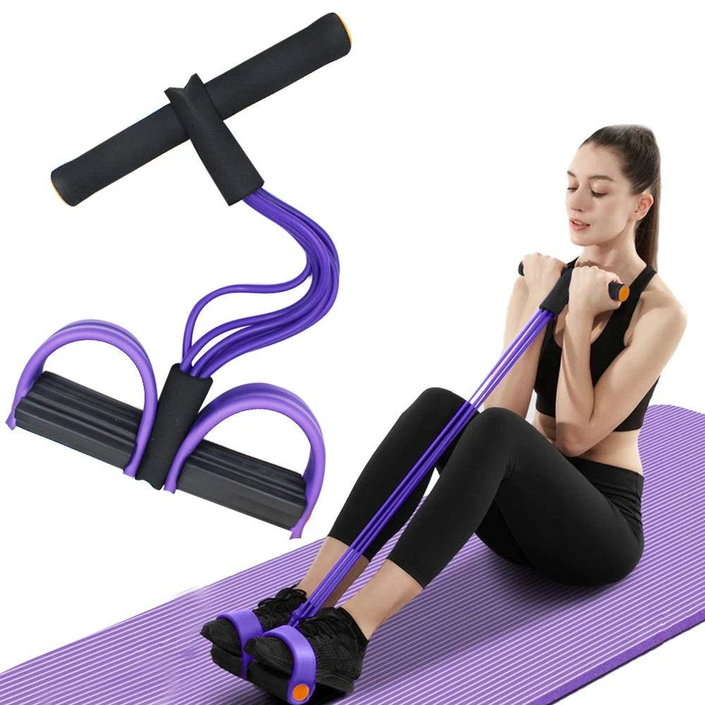 Multifunction Rope Image 6-Tube Resistance Band Multi Function Tension Rope Fitness Bands 6-Tub ...