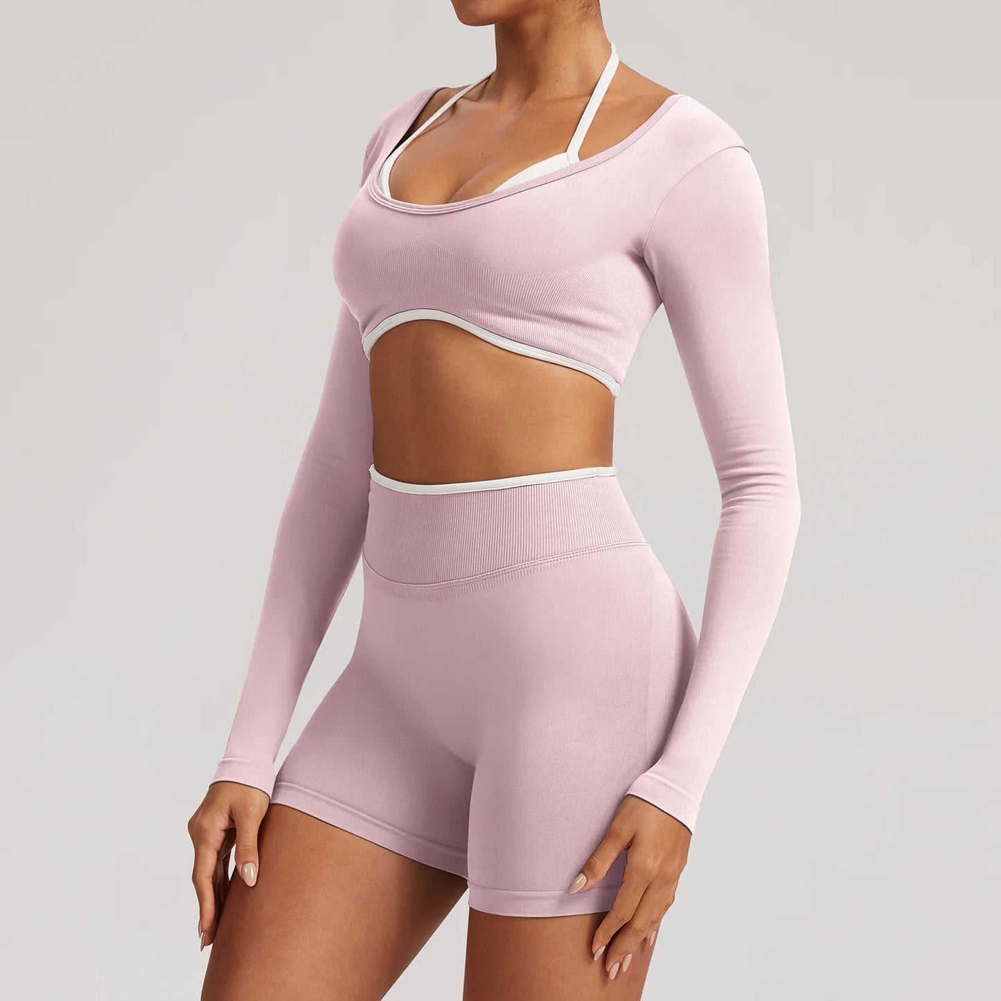 Sportswear 2PCS Seamless Yoga Set Gym Fitness Suit Women Yoga Tracksuits Workout Gym Clothes Crop Top Sports Leggings Suit