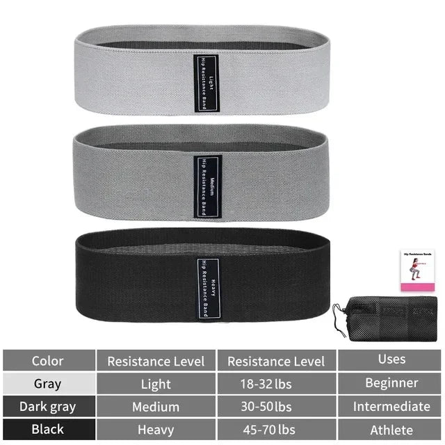 Glute Thigh Elastic Workout Bands Fabric Resistance Hip Booty Bands Squat Circle Stretch Fitness Strips Loops Yoga Gym Equipment