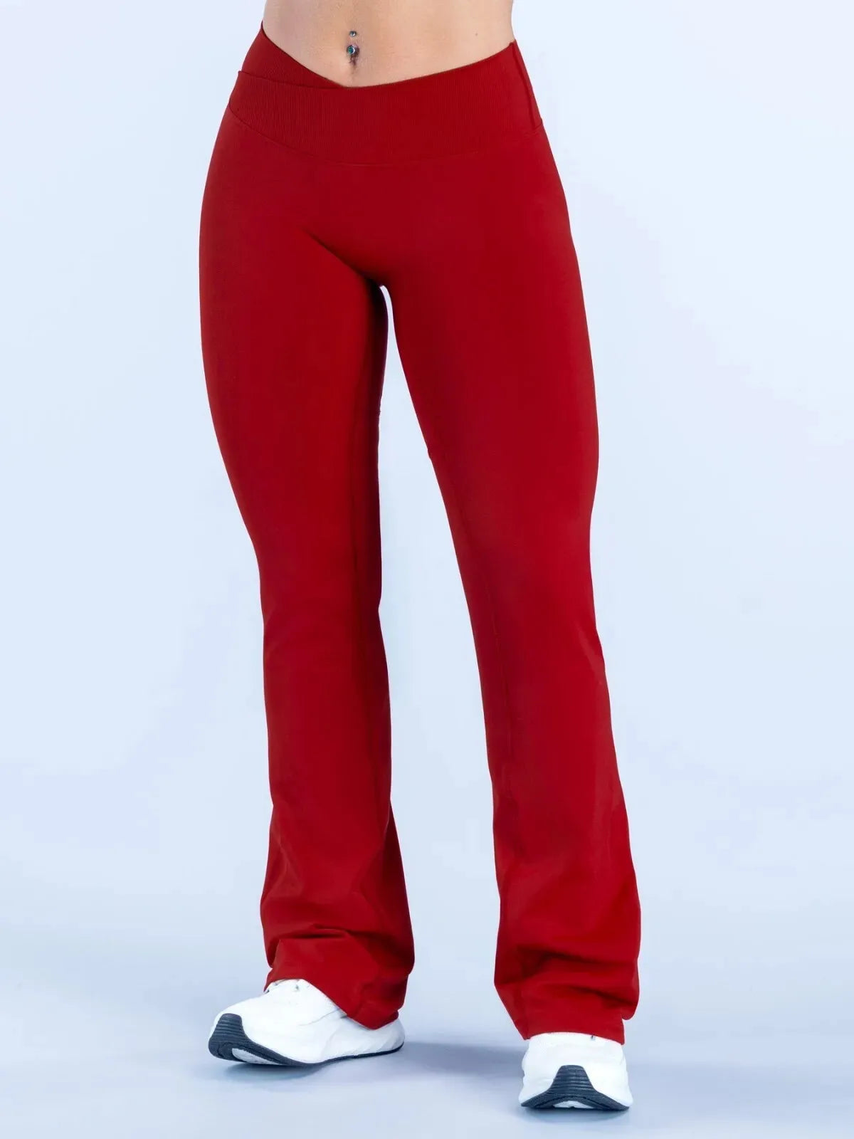 DF Vision Flares Women Seamless Gym Yoga Pants High Cross Waist Fashion Sports Leggings Fitness Wide-leg Workout Trousers