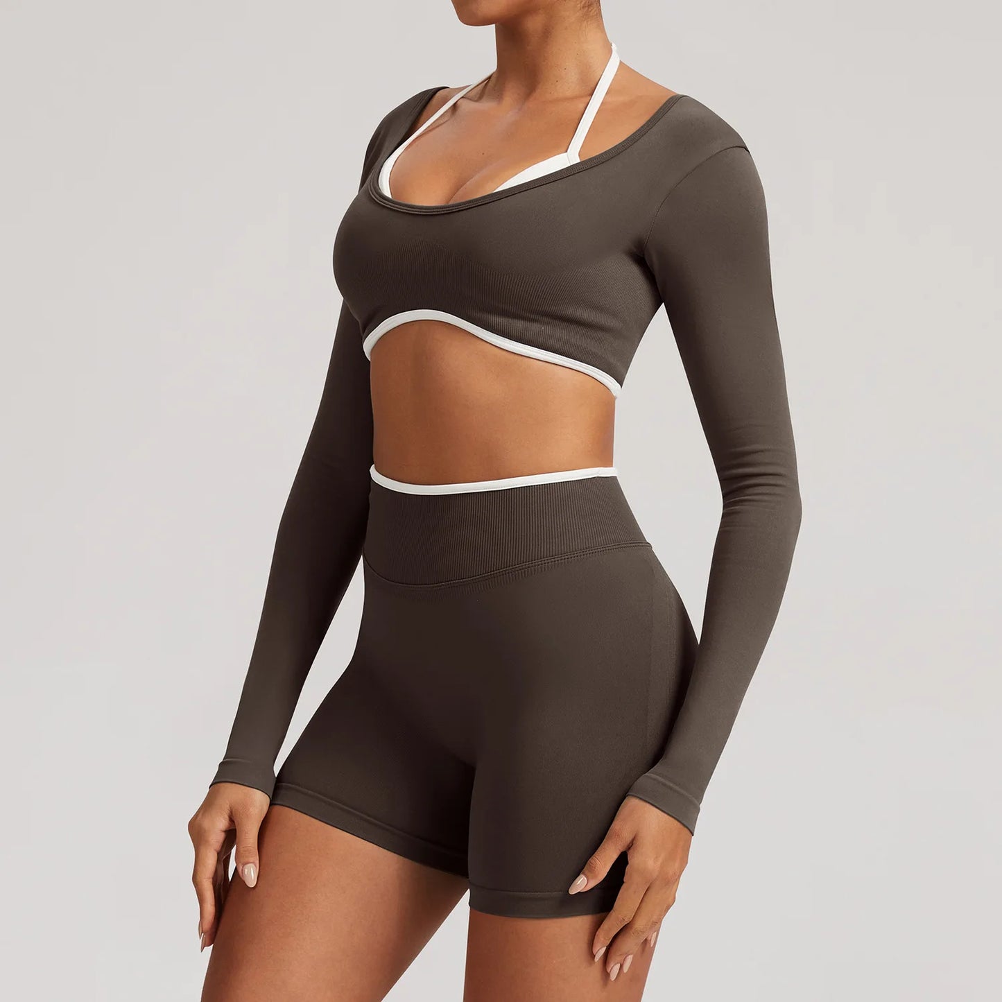 Sportswear 2PCS Seamless Yoga Set Gym Fitness Suit Women Yoga Tracksuits Workout Gym Clothes Crop Top Sports Leggings Suit