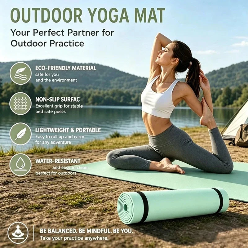 Hot Sale Yoga Mat Pilates Fitness Non‑Slip Cushion Travel Exercise Pad For Women Home Gym Floor Workout Training 180*50*0.6cm