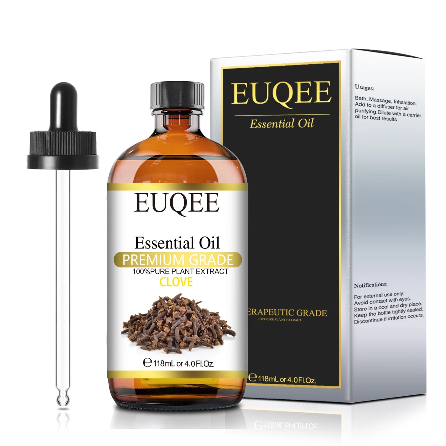 EUQEE 118ML Large Bottle Essential Oil For Humidifier Neroli Helichrysum Eucalyptus Jasmine Aroma Oil,DIY Soap,Massage,Fresh Air