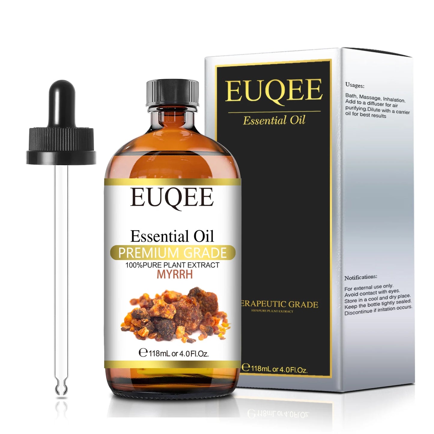 EUQEE 118ML Large Bottle Essential Oil For Humidifier Neroli Helichrysum Eucalyptus Jasmine Aroma Oil,DIY Soap,Massage,Fresh Air