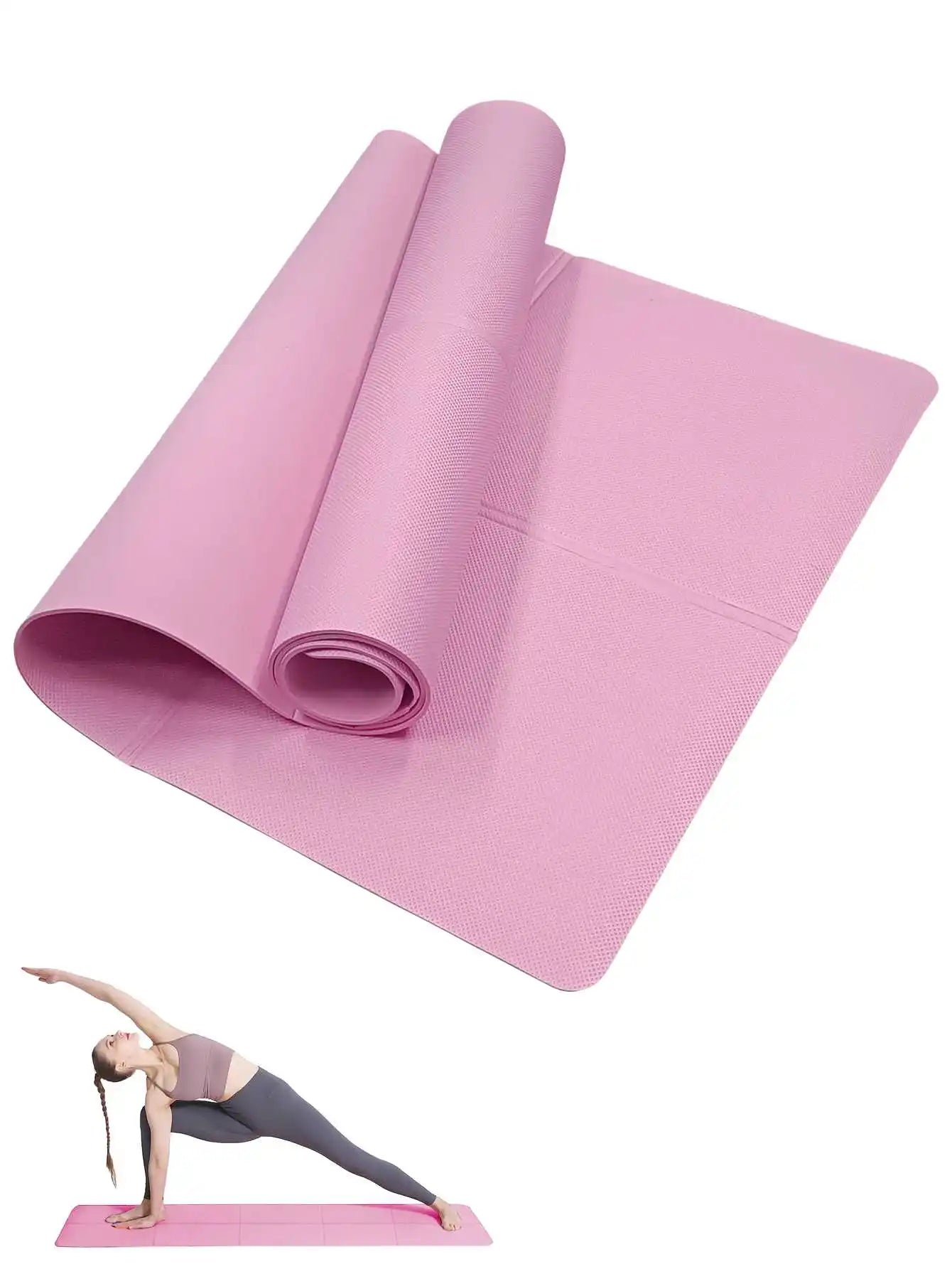 Yoga Mat Pilates Fitness Mat 3/4/6mm Thickness Non Slip Yoga Cushion Travel Fitness Exercise Pad for Women Home Gym Floor Workout
