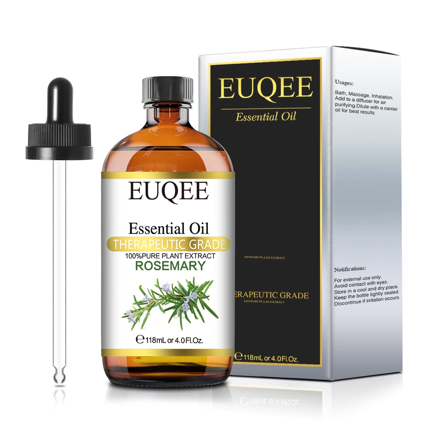 EUQEE 118ML Large Bottle Essential Oil For Humidifier Neroli Helichrysum Eucalyptus Jasmine Aroma Oil,DIY Soap,Massage,Fresh Air
