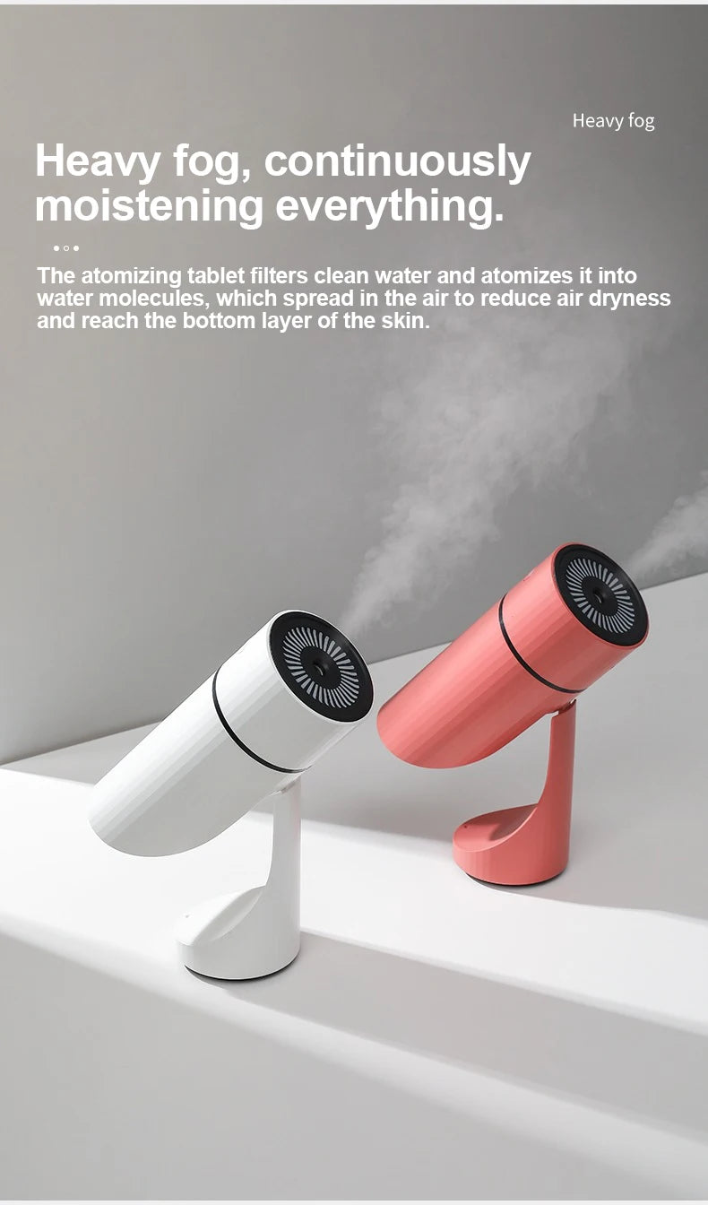 260ML Wireless Air Humidifier USB Aromatherapy Diffuser 1000mAh Rechargeable Battery Ultrasonic Cool Mist Maker Quiet Fogger