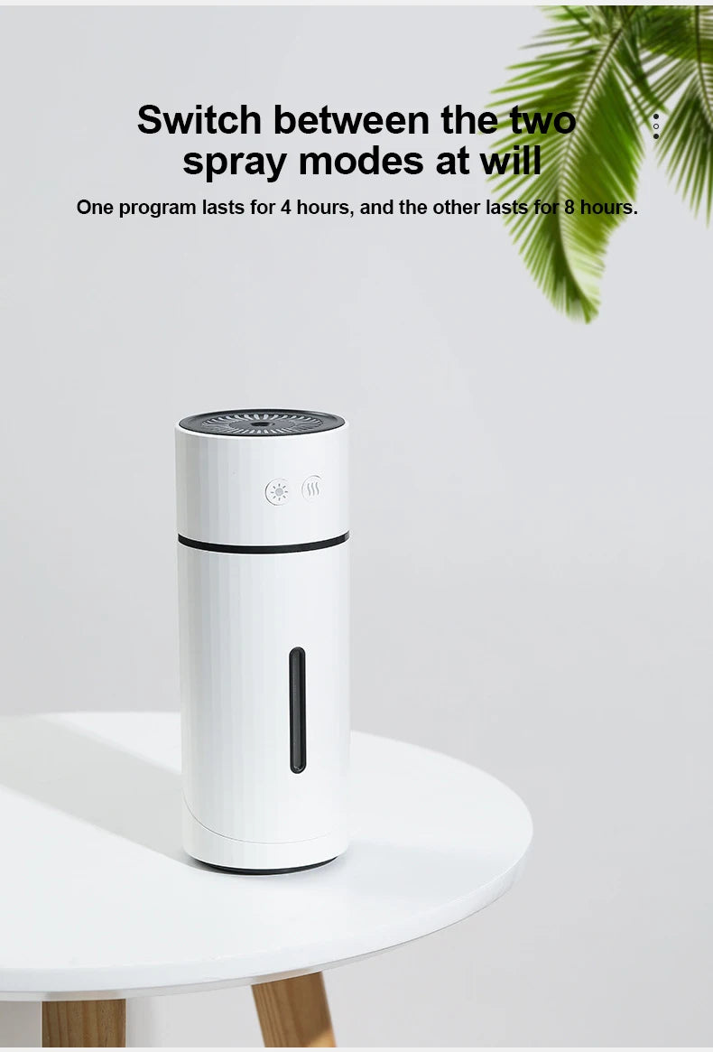 260ML Wireless Air Humidifier USB Aromatherapy Diffuser 1000mAh Rechargeable Battery Ultrasonic Cool Mist Maker Quiet Fogger