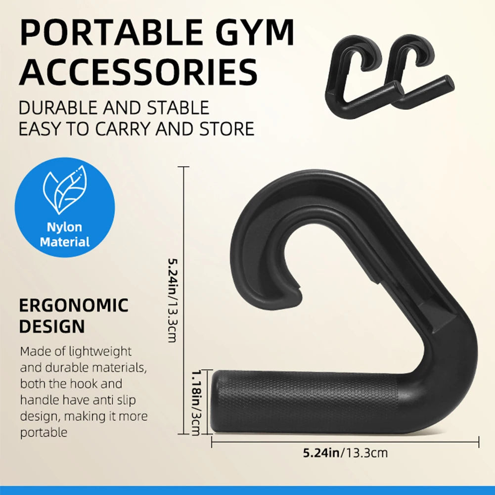 Neutral Grip Handle Hook Fitness Handle Multi-Function Exercise Suspension Grip Resistance Band Handle for Barbell Pull-up Bars