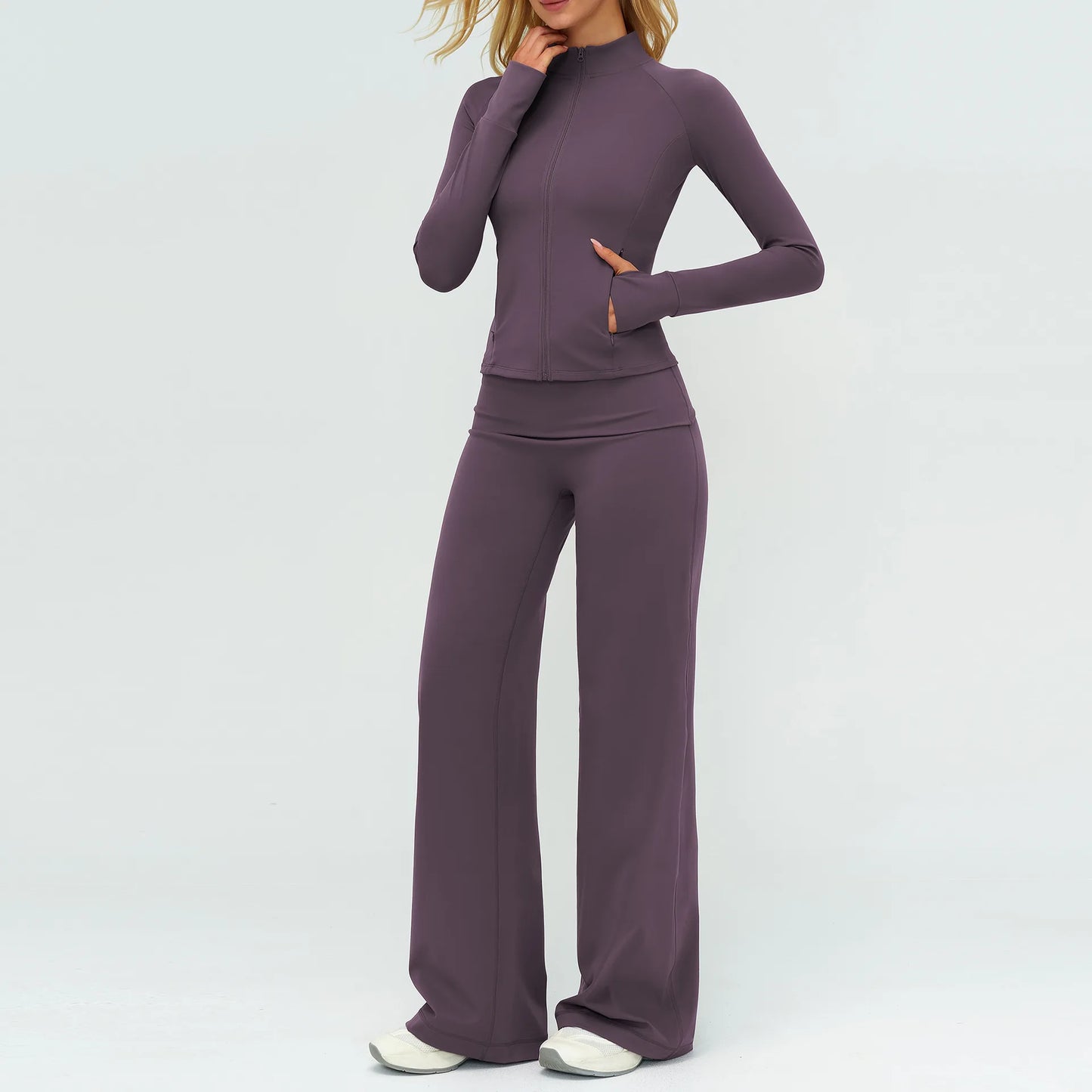 2/3PCS Yoga Set Women Tracksuit Workout Sportswear Gym Clothing Fitness Long Sleeve High Waist Leggings Sports Suit Yoga Outfits