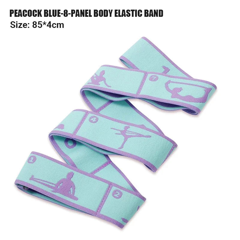 Multi-Section Elastic Yoga Resistance Bands Adult Child Dance Training Gym  Pilates Exercise Pull Strap Belt Fitness Sport