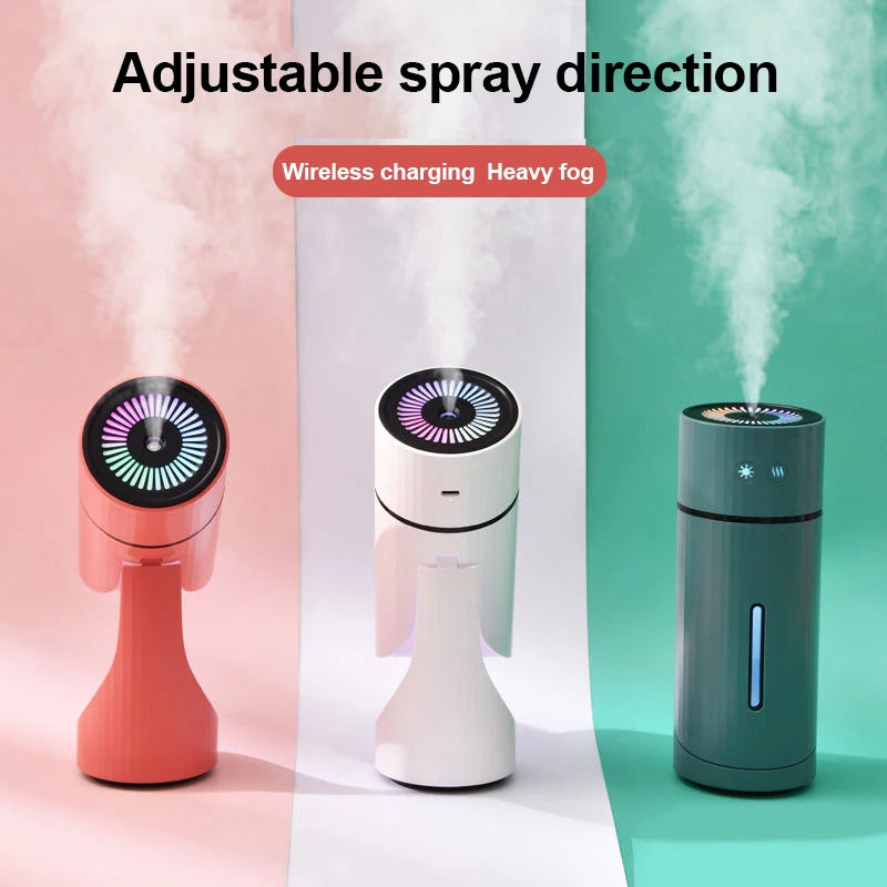 260ML Wireless Air Humidifier USB Aromatherapy Diffuser 1000mAh Rechargeable Battery Ultrasonic Cool Mist Maker Quiet Fogger