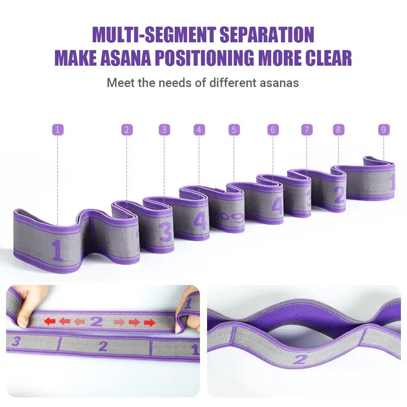 Multi-Section Elastic Yoga Resistance Bands Adult Child Dance Training Gym  Pilates Exercise Pull Strap Belt Fitness Sport