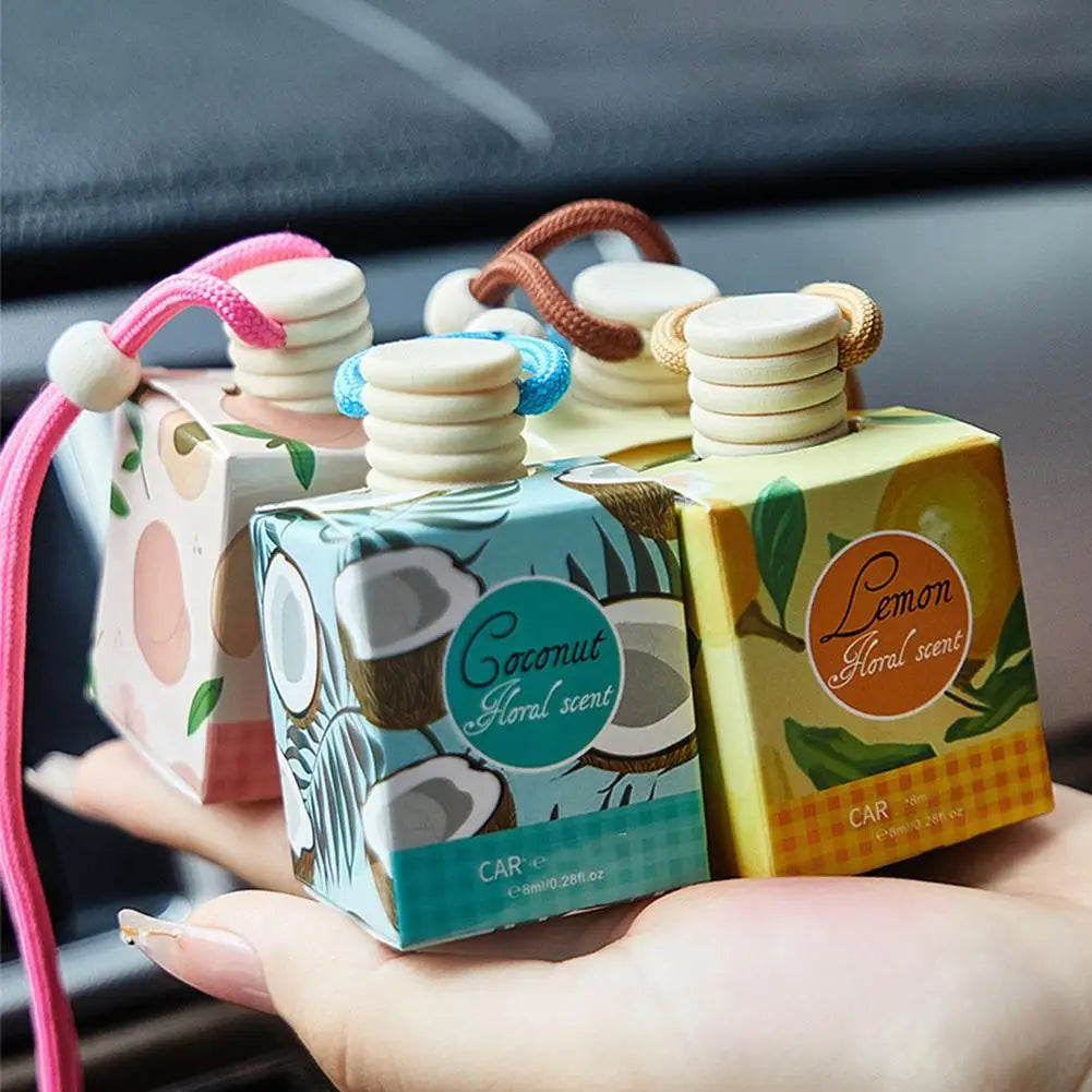 Car Fragrance Air Freshener Long Lasting Rearview Mirror Hanging Perfume For Home Office Bathroom Bedroom Interior Odor Removal