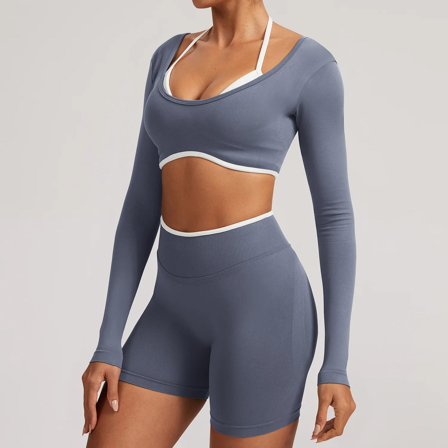 Sportswear 2PCS Seamless Yoga Set Gym Fitness Suit Women Yoga Tracksuits Workout Gym Clothes Crop Top Sports Leggings Suit