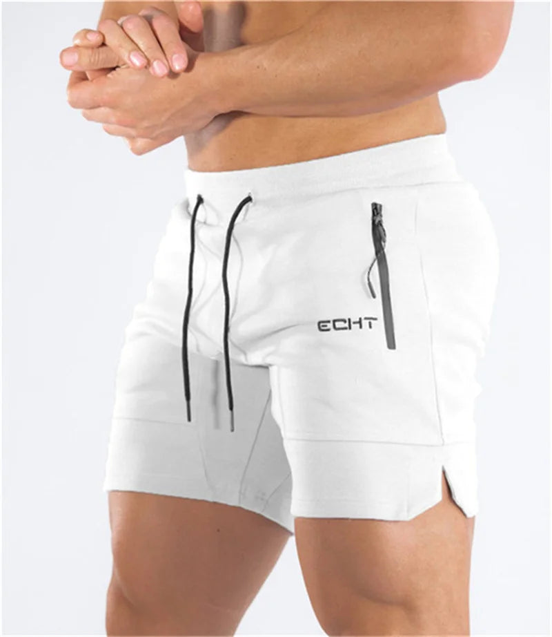 Men's Zip pocket sweatpants Fitness Gyms Shorts Men Summer Running Short Pants Male Jogger mesh Workout Beach sports short pants