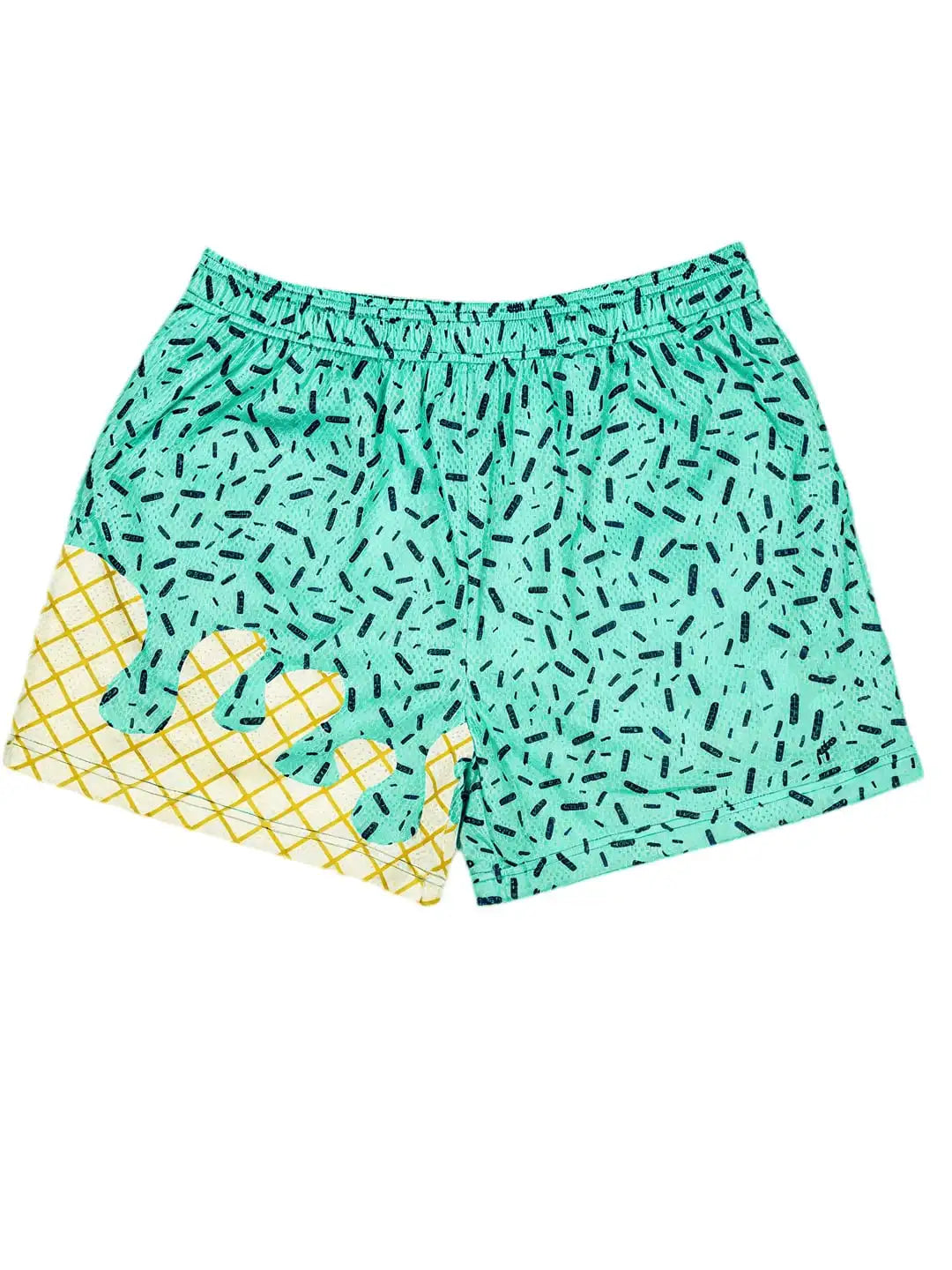 Ice Cream Print Baseball 101 Shorts,Cute Ice Cream Print,Loose Fit, Suitable For Golf, Running, Training And Beach Activities