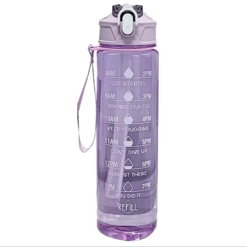 750-900ML Large Capacity Sports Water Bottle Leak Proof Colorful Plastic Cup Drinking Outdoor Travel Portable Gym Fitness Jugs