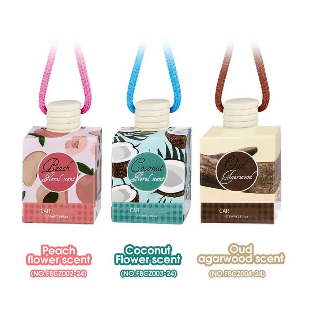 Car Fragrance Air Freshener Long Lasting Rearview Mirror Hanging Perfume For Home Office Bathroom Bedroom Interior Odor Removal