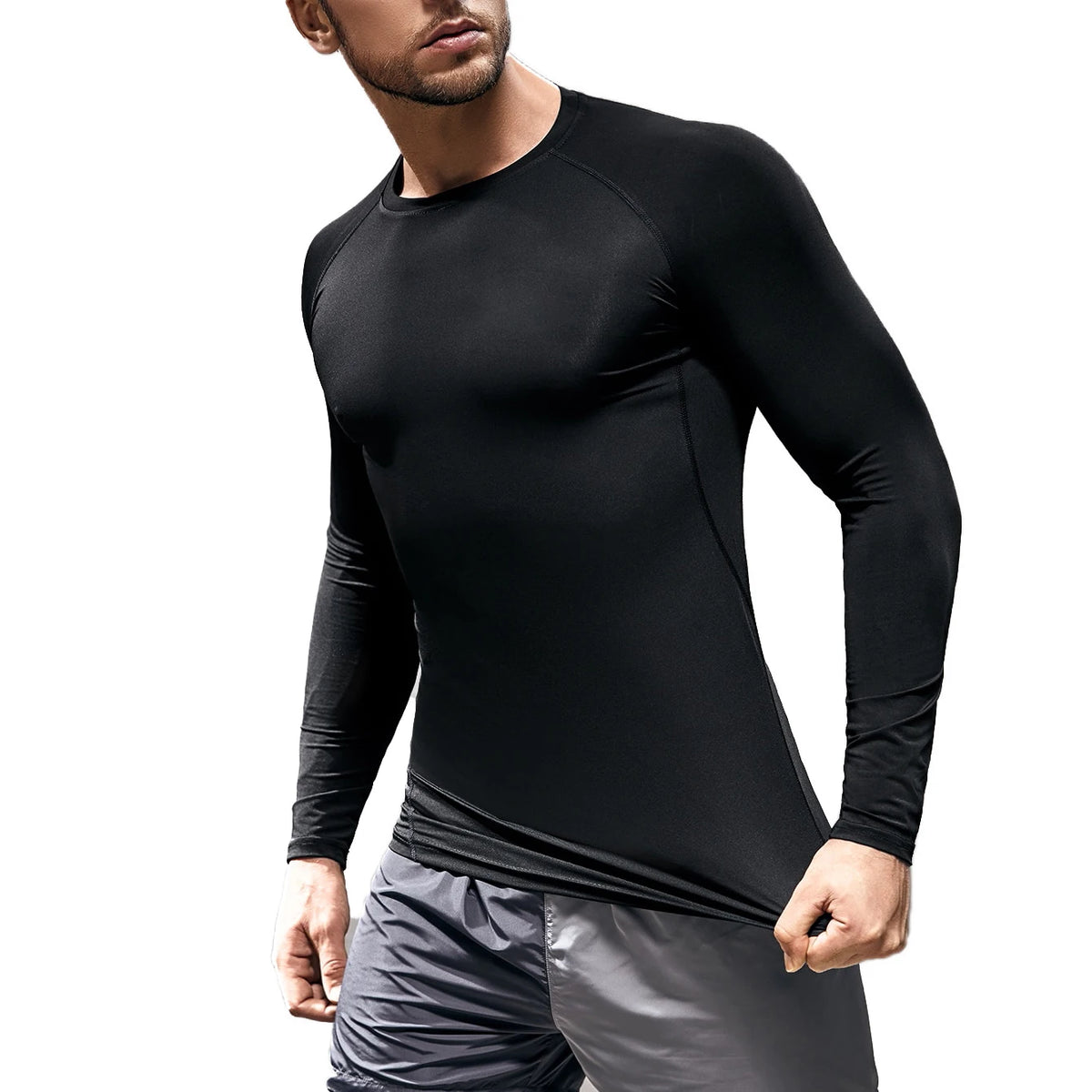 2 Pcs Men Compression Sport T Shirt Short Sleeve Training Fitness Top Tee Man Quick Dry Running Sport T Shirts