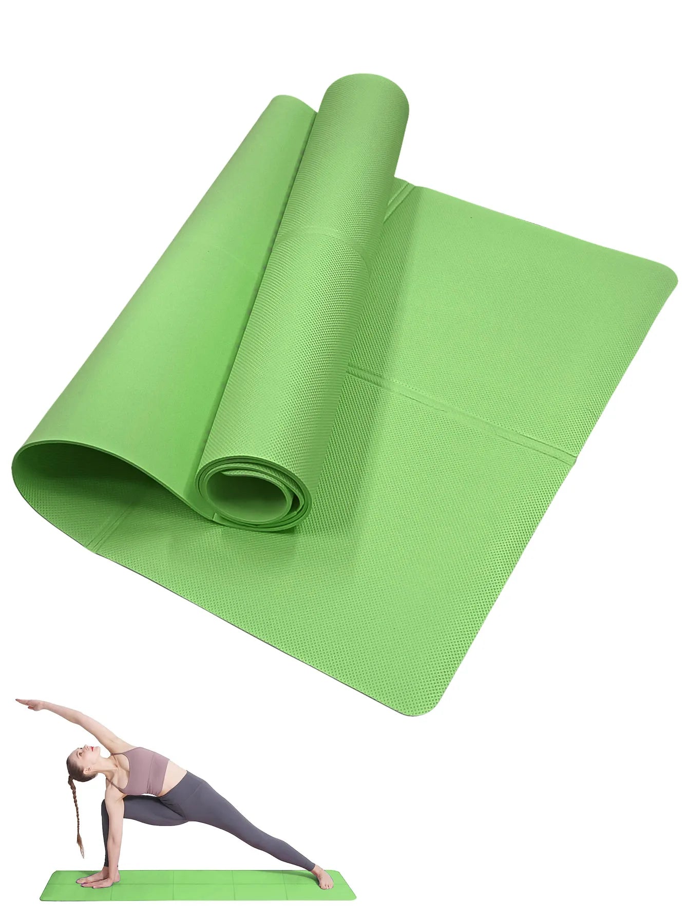 Yoga Mat Pilates Fitness Mat 3/4/6mm Thickness Non Slip Yoga Cushion Travel Fitness Exercise Pad for Women Home Gym Floor Workout