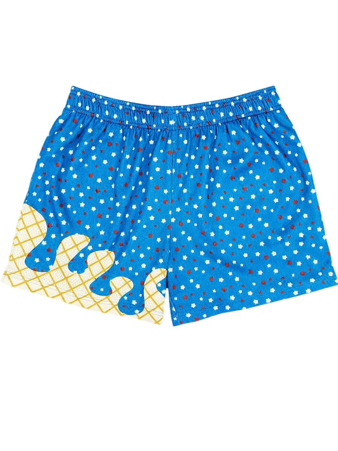 Ice Cream Print Baseball 101 Shorts,Cute Ice Cream Print,Loose Fit, Suitable For Golf, Running, Training And Beach Activities