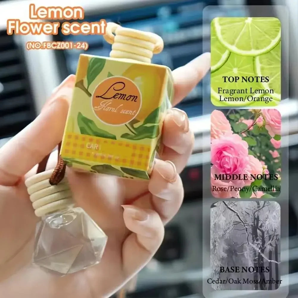 Car Fragrance Air Freshener Long Lasting Rearview Mirror Hanging Perfume For Home Office Bathroom Bedroom Interior Odor Removal