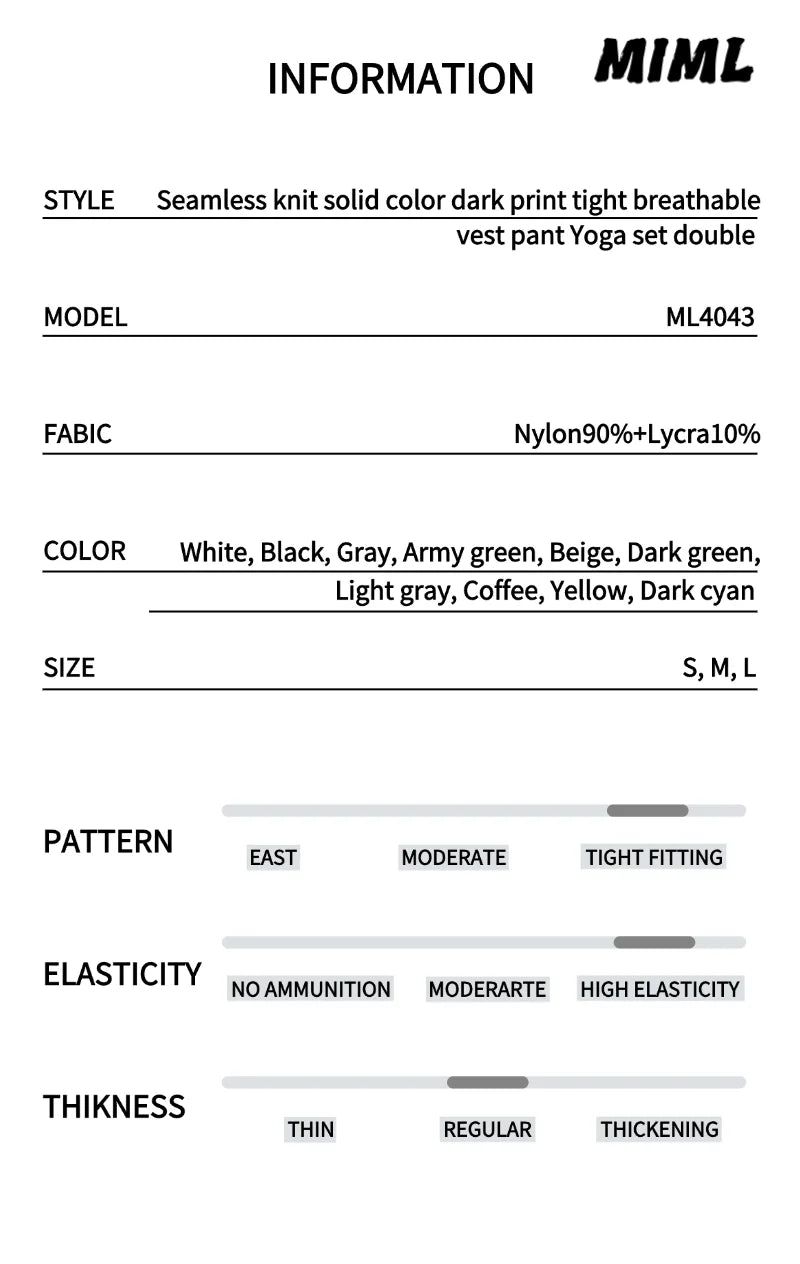 2 Piece Gym Outfits for Women Sporty Yoga Clothes Leggings with Seamless High Elasticity Crop Top Sports Bra Set MIML