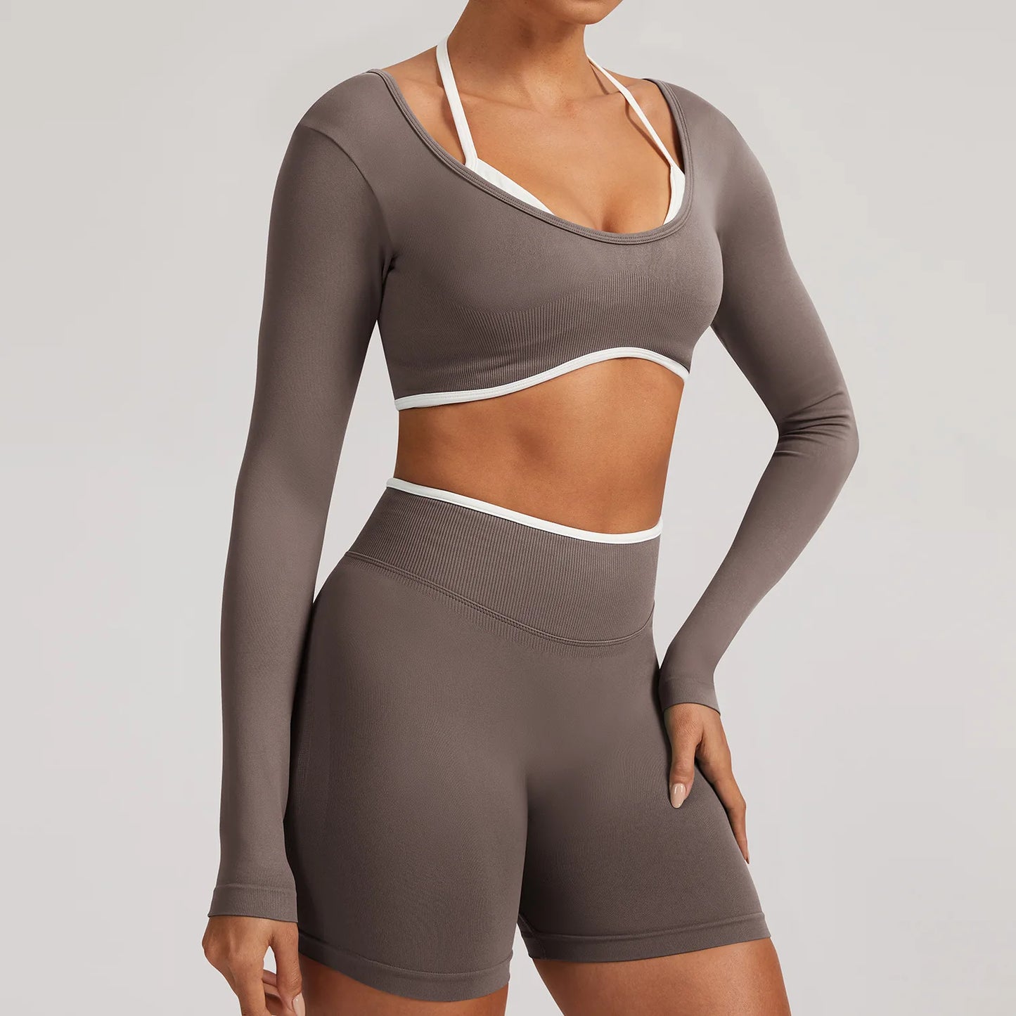 Sportswear 2PCS Seamless Yoga Set Gym Fitness Suit Women Yoga Tracksuits Workout Gym Clothes Crop Top Sports Leggings Suit
