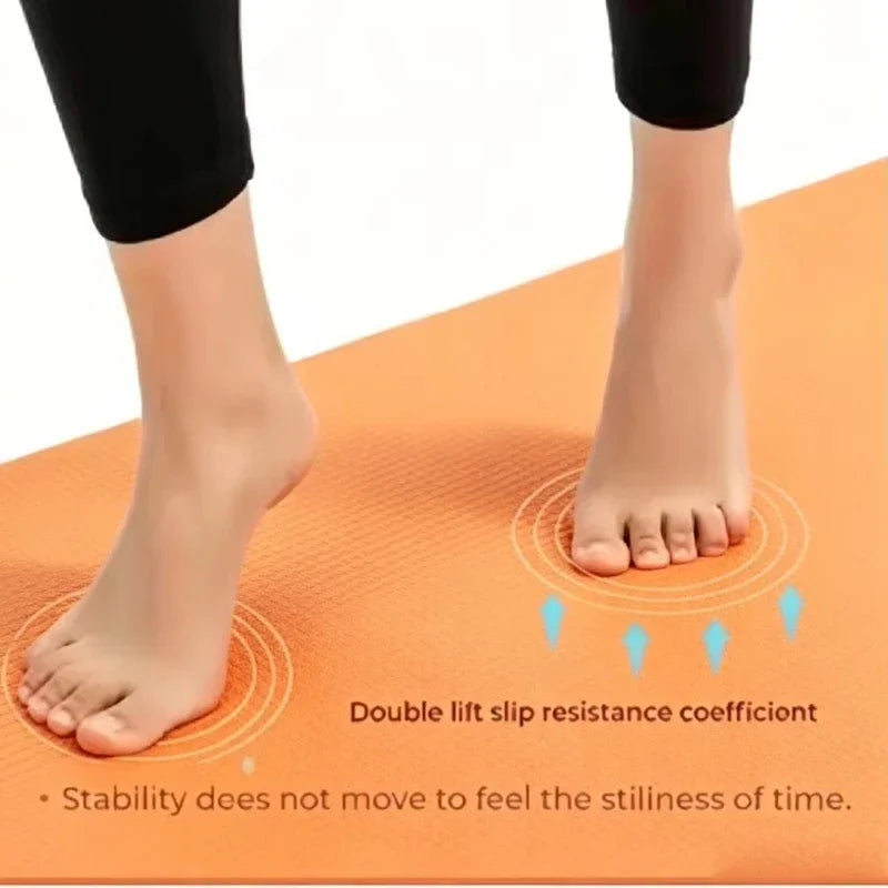 Hot Sale Yoga Mat Pilates Fitness Non‑Slip Cushion Travel Exercise Pad For Women Home Gym Floor Workout Training 180*50*0.6cm