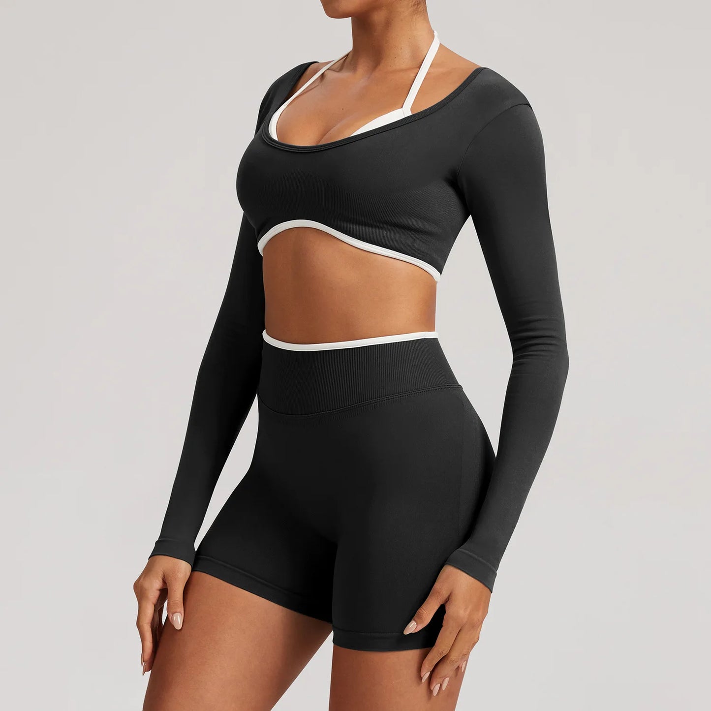 Sportswear 2PCS Seamless Yoga Set Gym Fitness Suit Women Yoga Tracksuits Workout Gym Clothes Crop Top Sports Leggings Suit