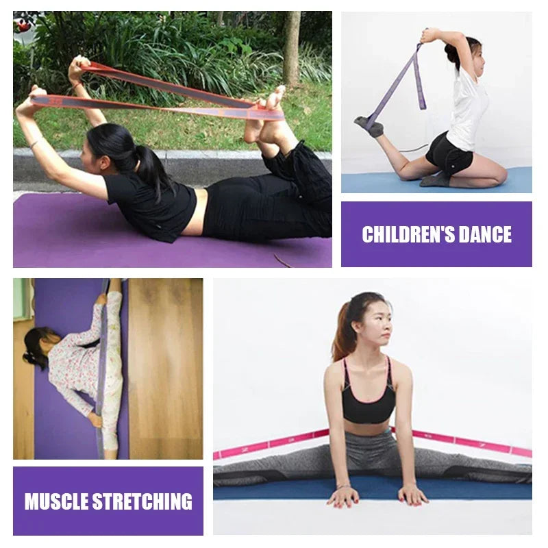 Multi-Section Elastic Yoga Resistance Bands Adult Child Dance Training Gym  Pilates Exercise Pull Strap Belt Fitness Sport