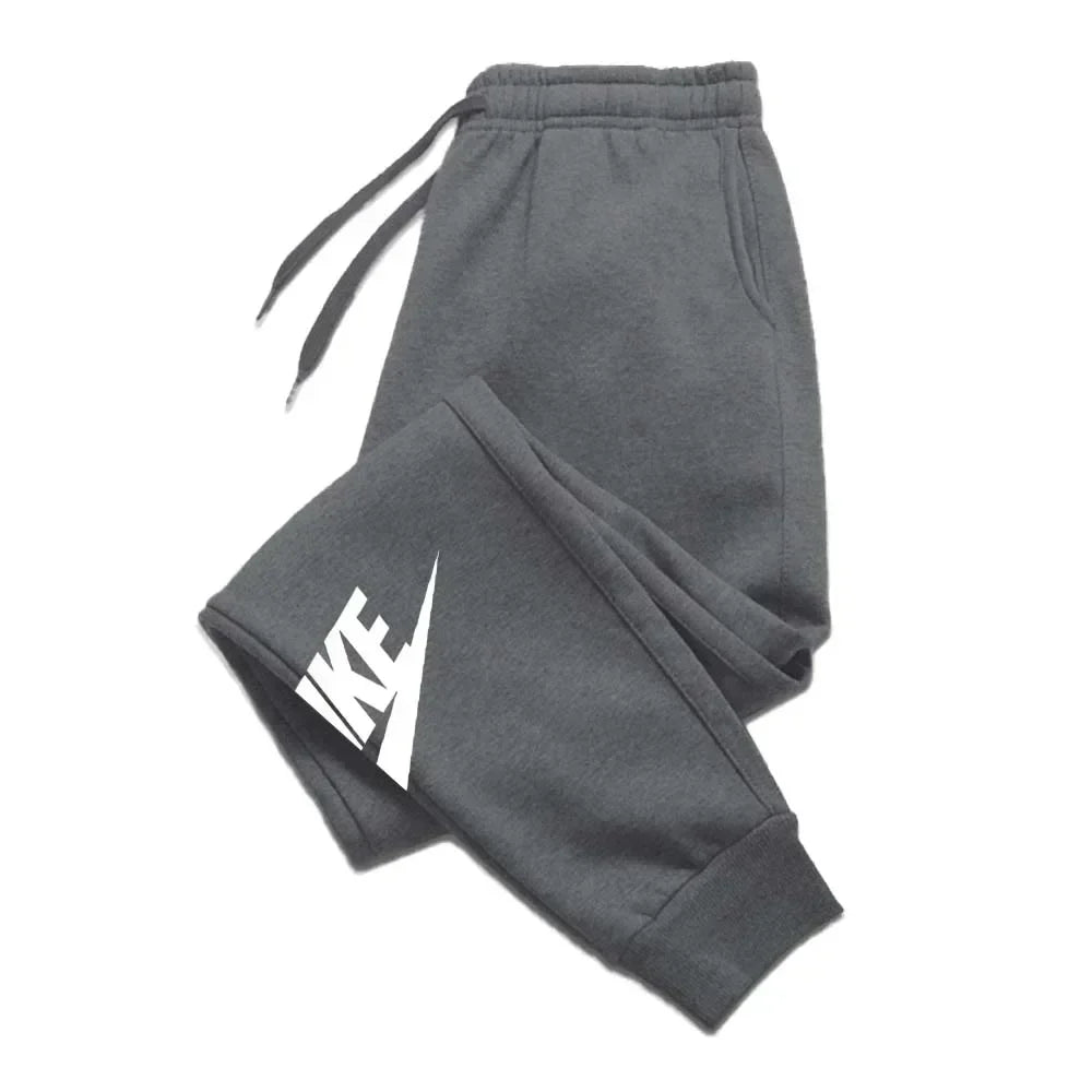 Men's printed pants, autumn and winter men's and women's running pants, sportswear and casual pants, fitness and gym sportswear