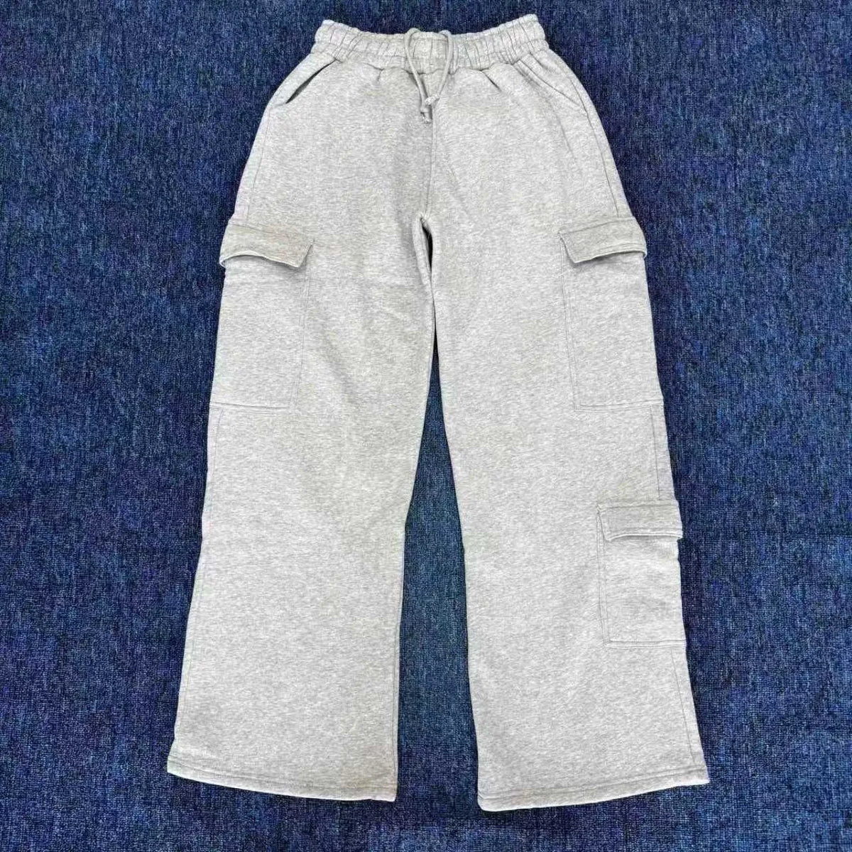 2026 Women‘s Wide Leg Cargo Pants  Elastic Waistband with Large Pockets Casual Fitness Sportswear Y2k Long Pants