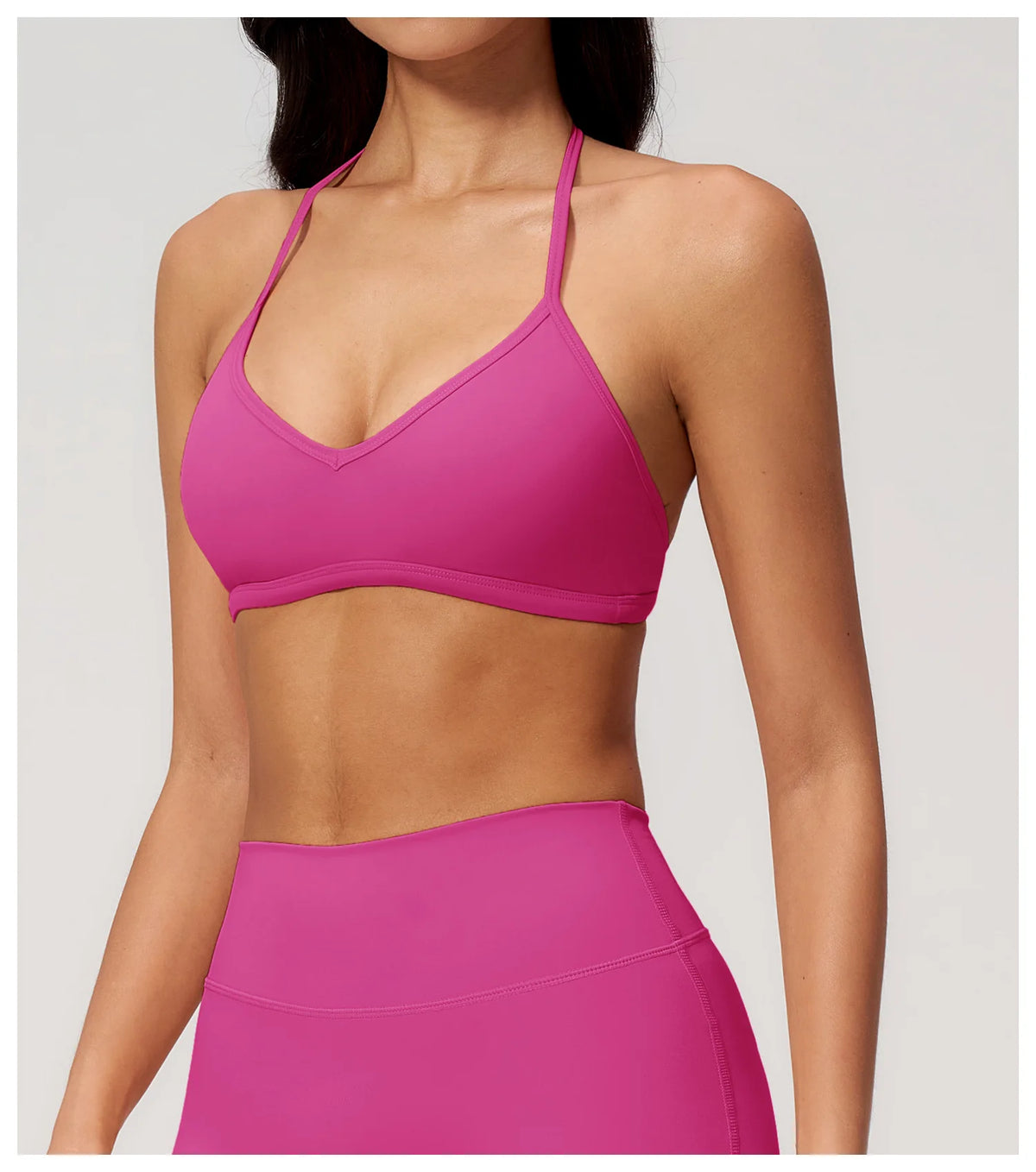 Sporty Woman Top New Brushed Yoga Wear For Women Halter Neck Bra Shockproof Quick-dry Summer Women Underwear Gym Clothes Woman