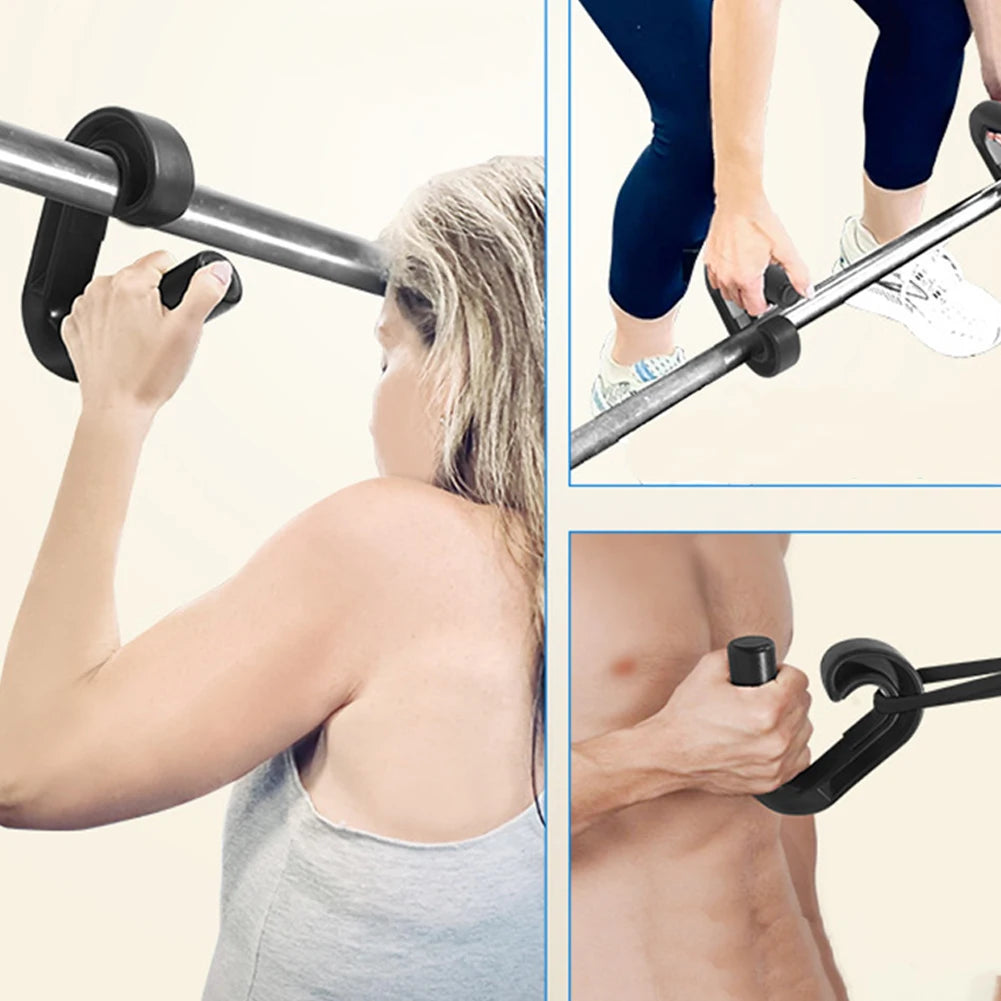 Neutral Grip Handle Hook Fitness Handle Multi-Function Exercise Suspension Grip Resistance Band Handle for Barbell Pull-up Bars