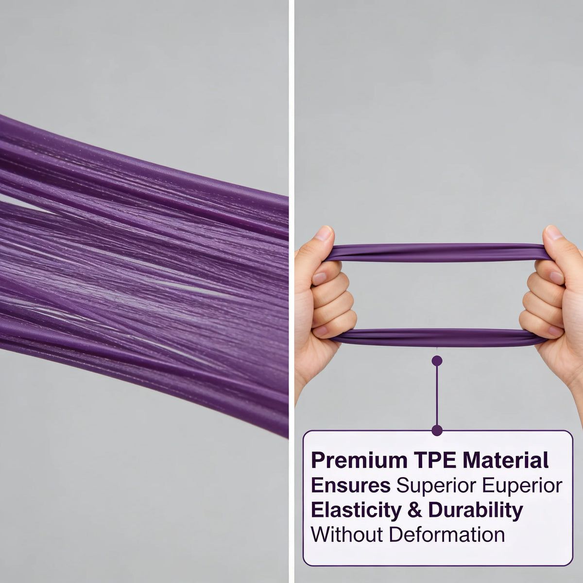 TPE Resistance Bands Set 5 Levels Non-Slip Exercise Booty Bands for Hip Legs Glutes Workout Yoga Fitness